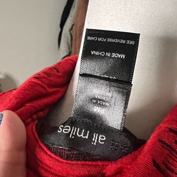 Ali Miles Women's Mock Neck Long Sleeve Sweater Red Petite Medium - Picture 3 of 6